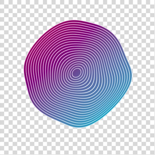 Purple design with circles.