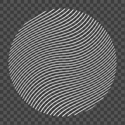 Circle with wavy lines.