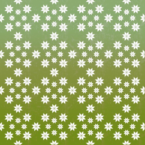 Green background with flowers.