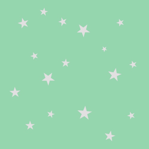Pastel green with stars.