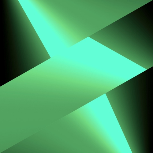 Banner geométrico verde.