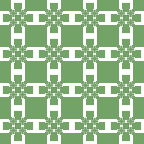 Green pattern with crosses.