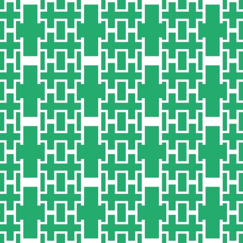 Green background with crosses.