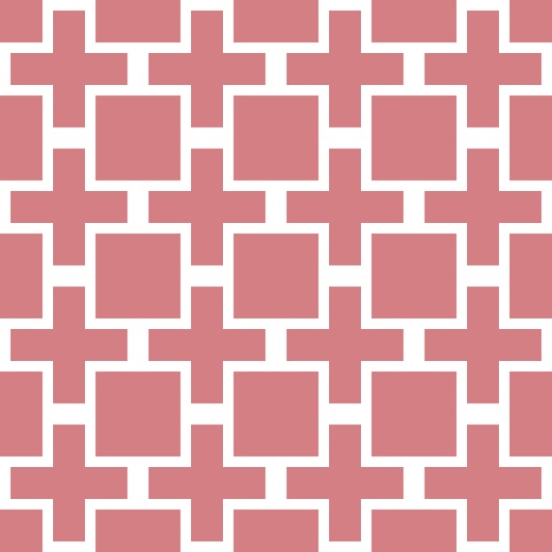 Pink background with crosses.