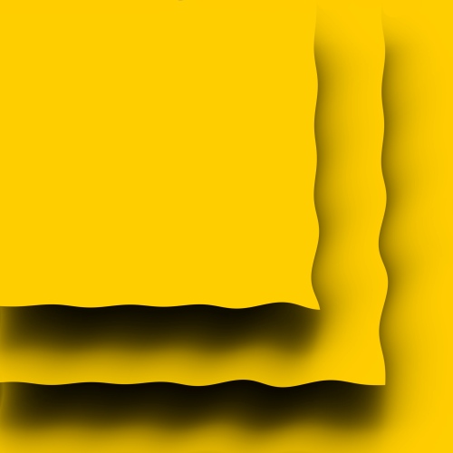 Plain yellow background with waves.