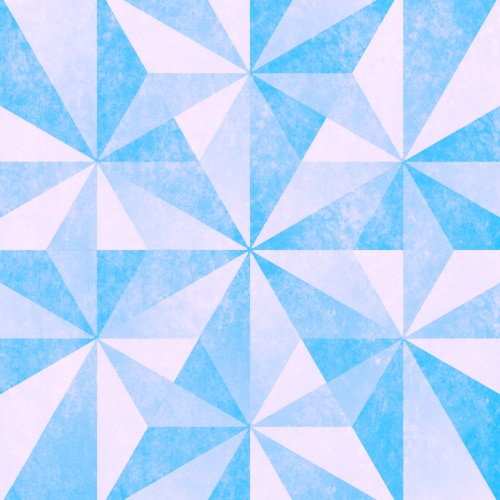 Póster geométrico azul.