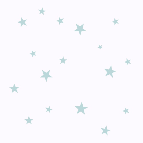 White background with blue stars.